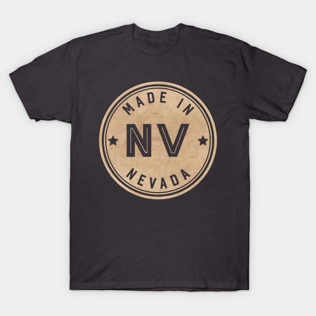 Made In Nevada NV State USA T-Shirt by Pixel On Fire